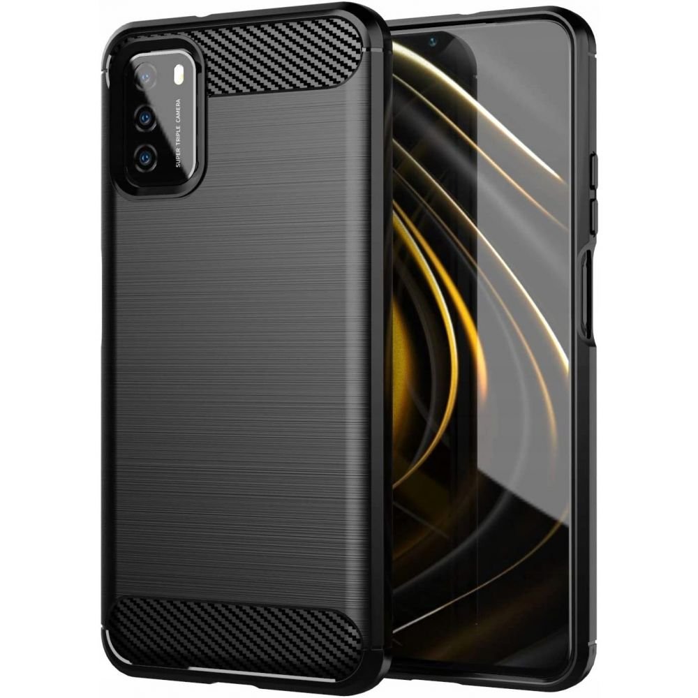 Pokrowiec Carbon Case czarny Xiaomi POCO M3