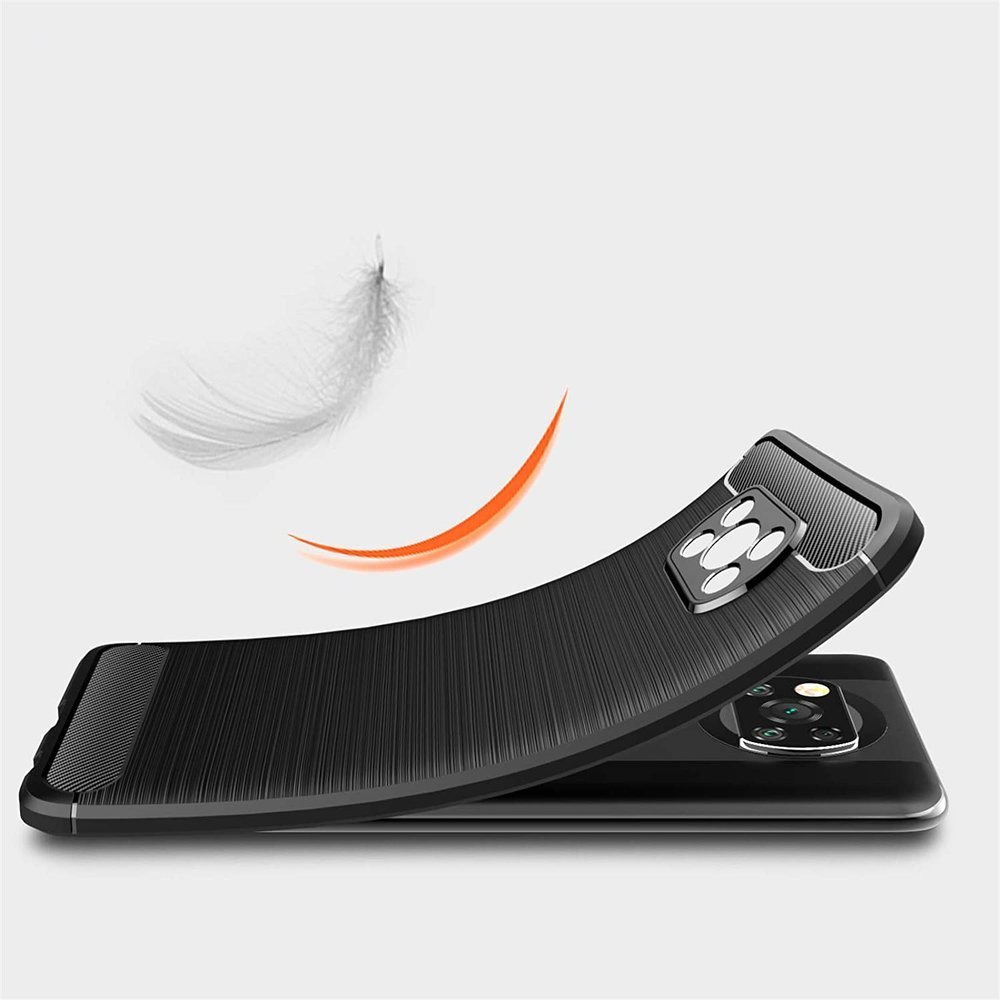 Pokrowiec Carbon Case czarny Xiaomi POCO X3 NFC / 2