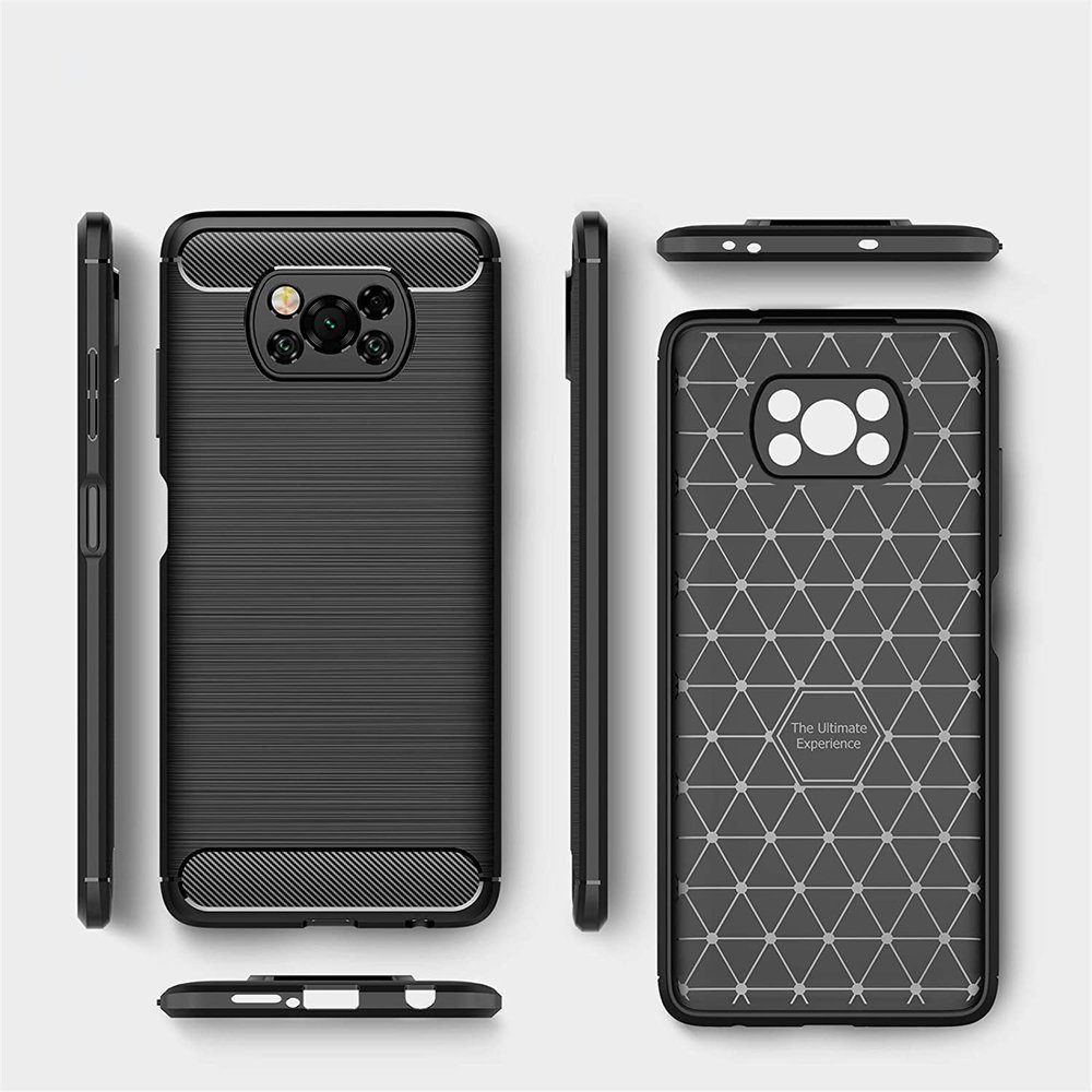 Pokrowiec Carbon Case czarny Xiaomi POCO X3 NFC / 4