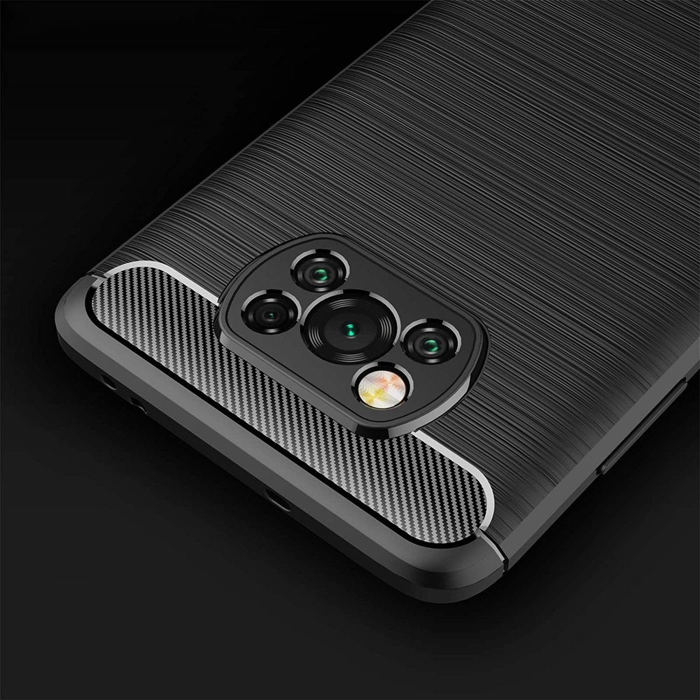 Pokrowiec Carbon Case czarny Xiaomi POCO X3 NFC / 8