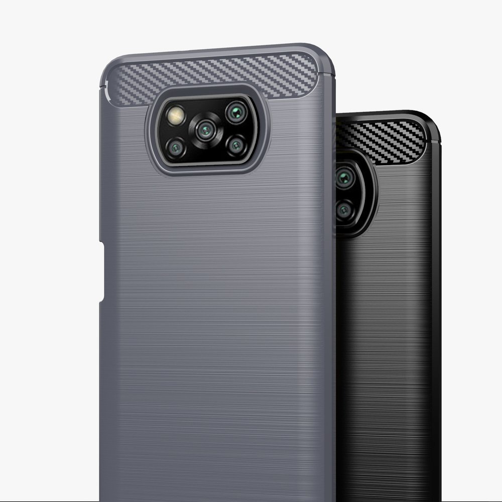 Pokrowiec Carbon Case czarny Xiaomi POCO X3 Pro / 6