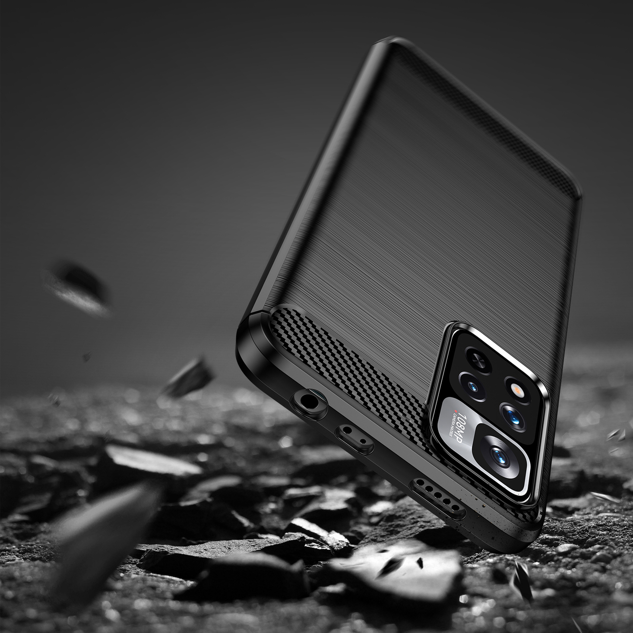 Pokrowiec Carbon Case czarny Xiaomi POCO X4 Pro 5G / 6