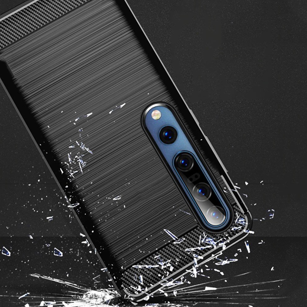 Pokrowiec Carbon Case czarny Xiaomi Mi 10 / 6