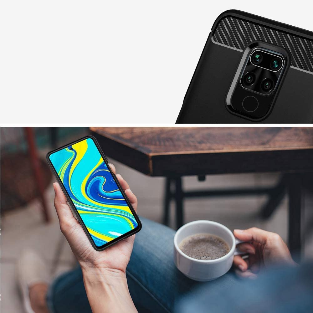 Pokrowiec Carbon Case czarny Xiaomi Redmi 10X 4G / 3