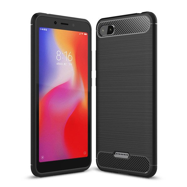 Pokrowiec Carbon Case czarny Xiaomi Redmi 6A