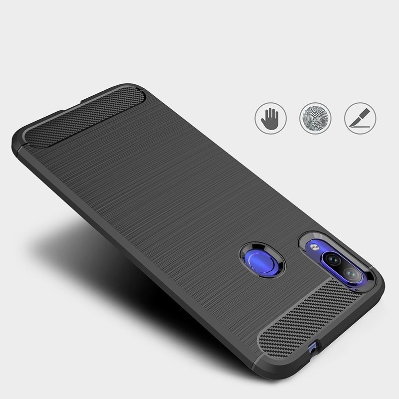 Pokrowiec Carbon Case czarny Xiaomi Redmi 7 / 2