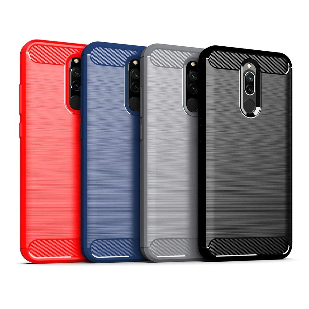 Pokrowiec Carbon Case czarny Xiaomi Redmi 8 / 10
