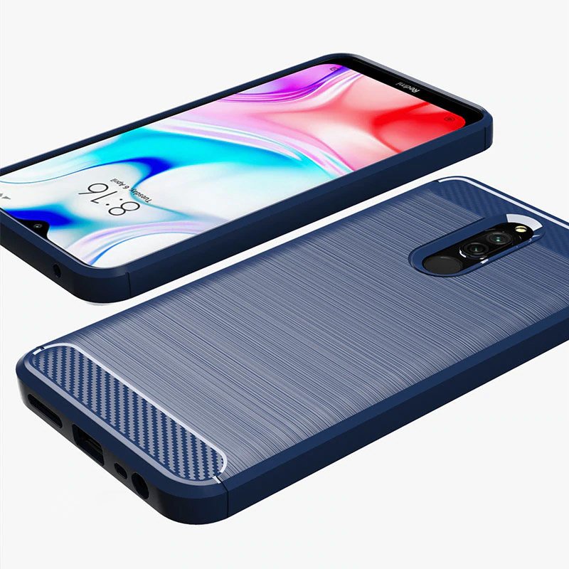 Pokrowiec Carbon Case czarny Xiaomi Redmi 8 / 2