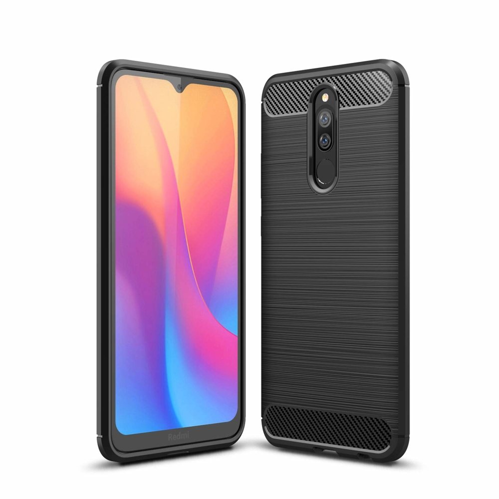 Pokrowiec Carbon Case czarny Xiaomi Redmi 8A