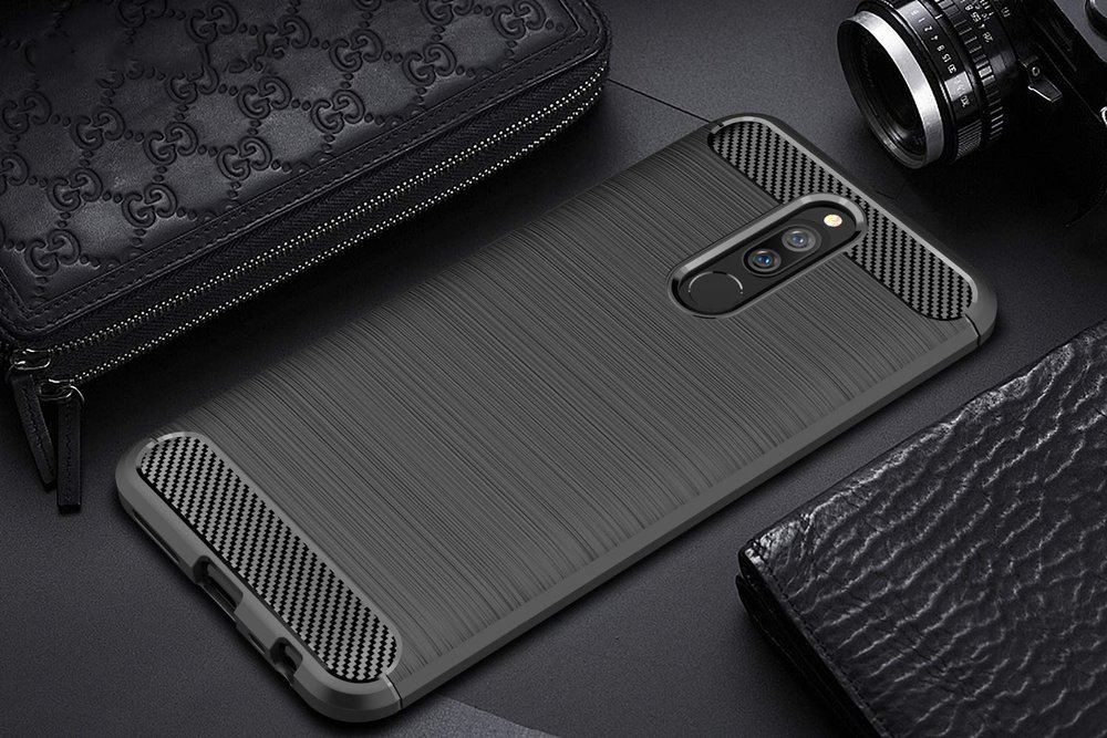 Pokrowiec Carbon Case czarny Xiaomi Redmi 8A / 2