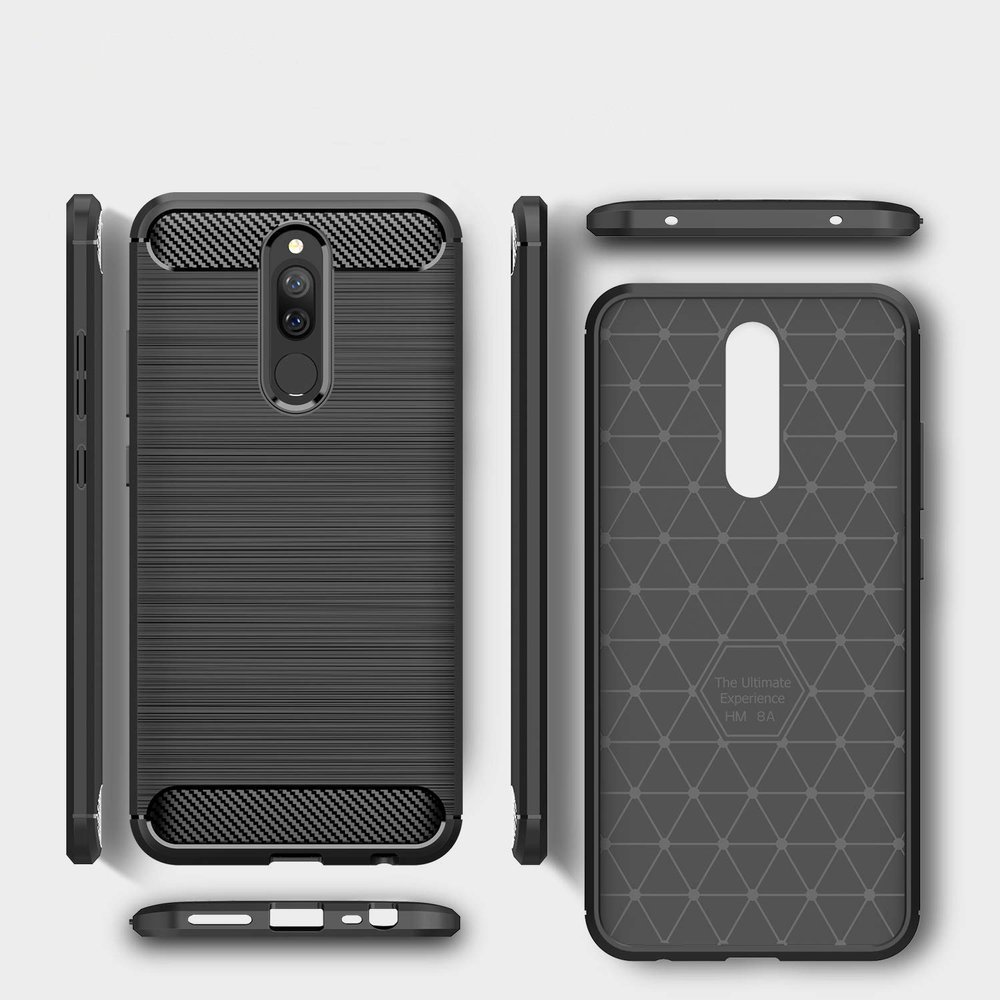 Pokrowiec Carbon Case czarny Xiaomi Redmi 8A / 5