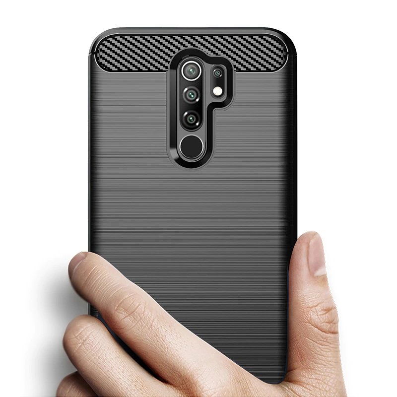 Pokrowiec Carbon Case czarny Xiaomi Redmi 9 / 4