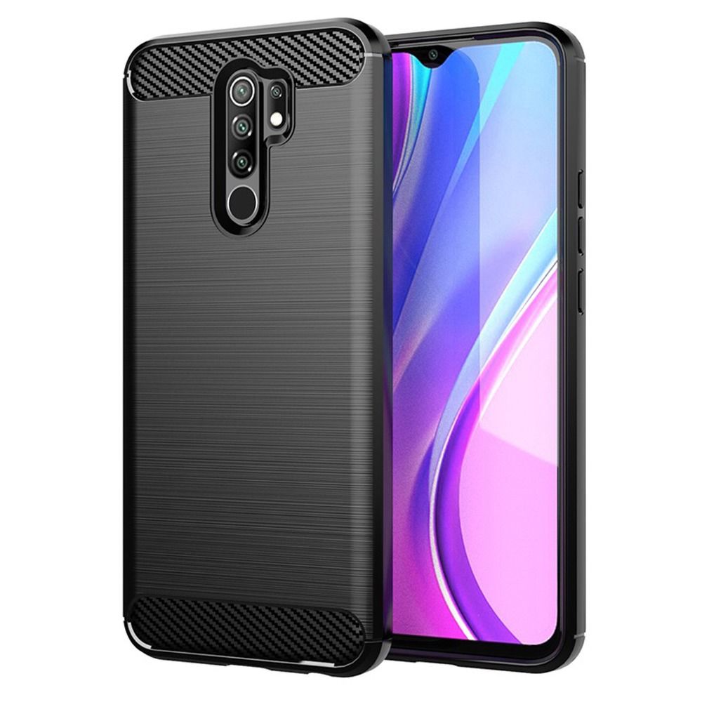 Pokrowiec Carbon Case czarny Xiaomi Redmi 9