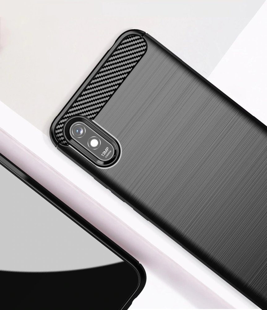 Pokrowiec Carbon Case czarny Xiaomi Redmi 9A / 4