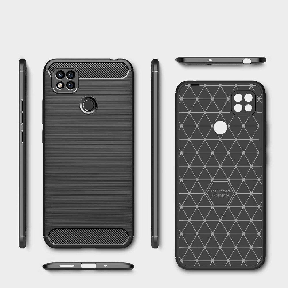 Pokrowiec Carbon Case czarny Xiaomi Redmi 9C / 5