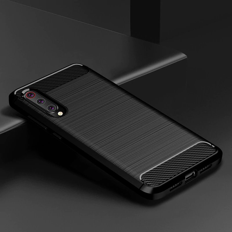 Pokrowiec Carbon Case czarny Xiaomi Mi A3 / 5