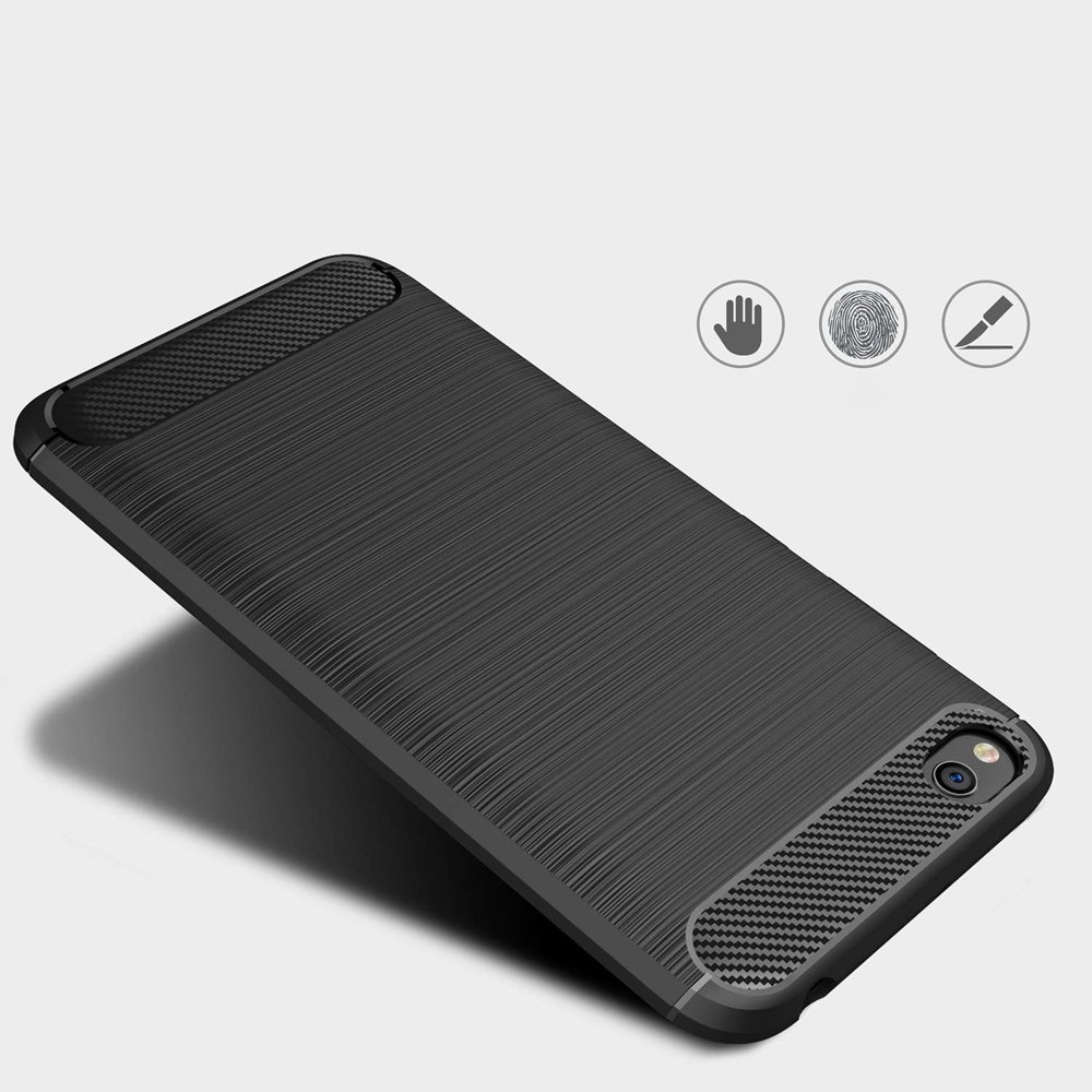 Pokrowiec Carbon Case czarny Xiaomi Redmi Go / 3
