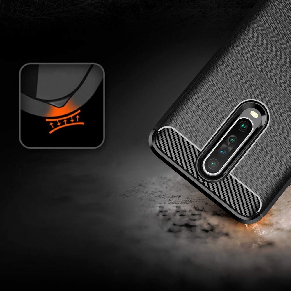 Pokrowiec Carbon Case czarny Xiaomi Redmi K30 / 2