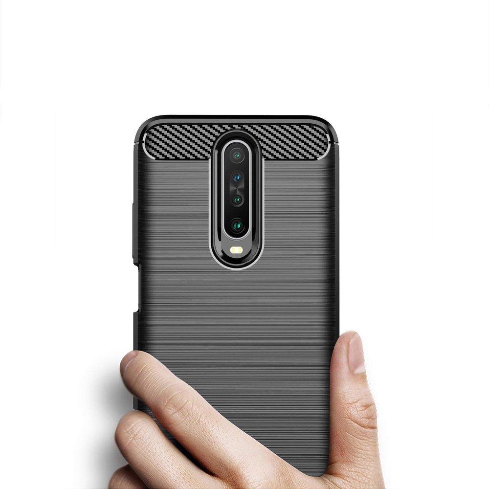 Pokrowiec Carbon Case czarny Xiaomi Redmi K30 / 6
