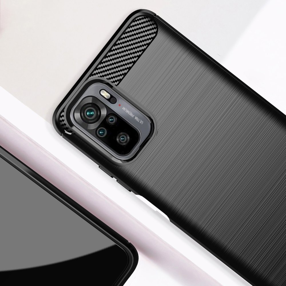 Pokrowiec Carbon Case czarny Xiaomi Redmi Note 10 5G / 5