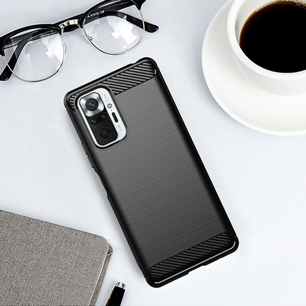 Pokrowiec Carbon Case czarny Xiaomi Redmi Note 10 5G / 4 Pokrowiec Carbon Case czarny Xiaomi Redmi Note 10 5G / 4