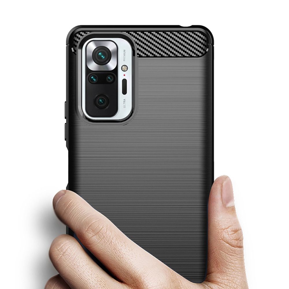 Pokrowiec Carbon Case czarny Xiaomi Redmi Note 10 5G / 5 Pokrowiec Carbon Case czarny Xiaomi Redmi Note 10 5G / 5