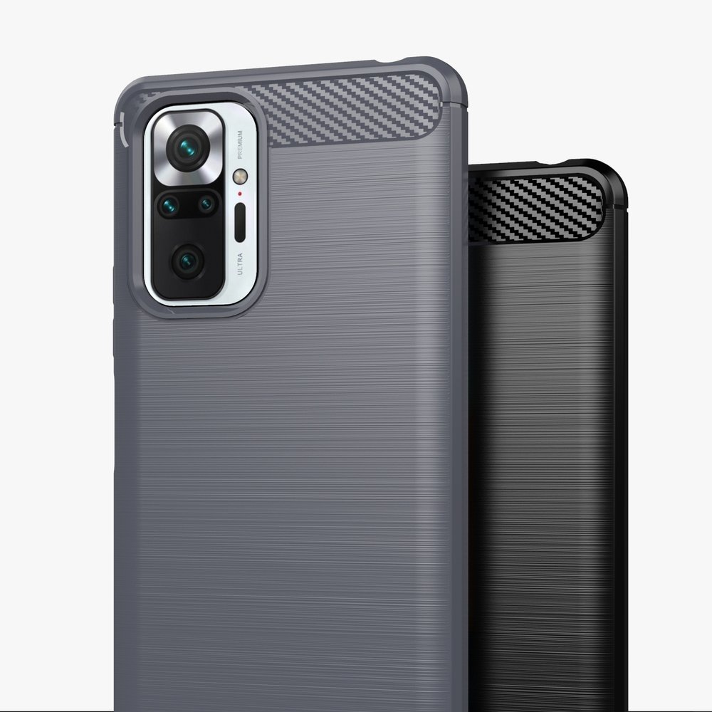 Pokrowiec Carbon Case czarny Xiaomi Redmi Note 10 Pro / 5