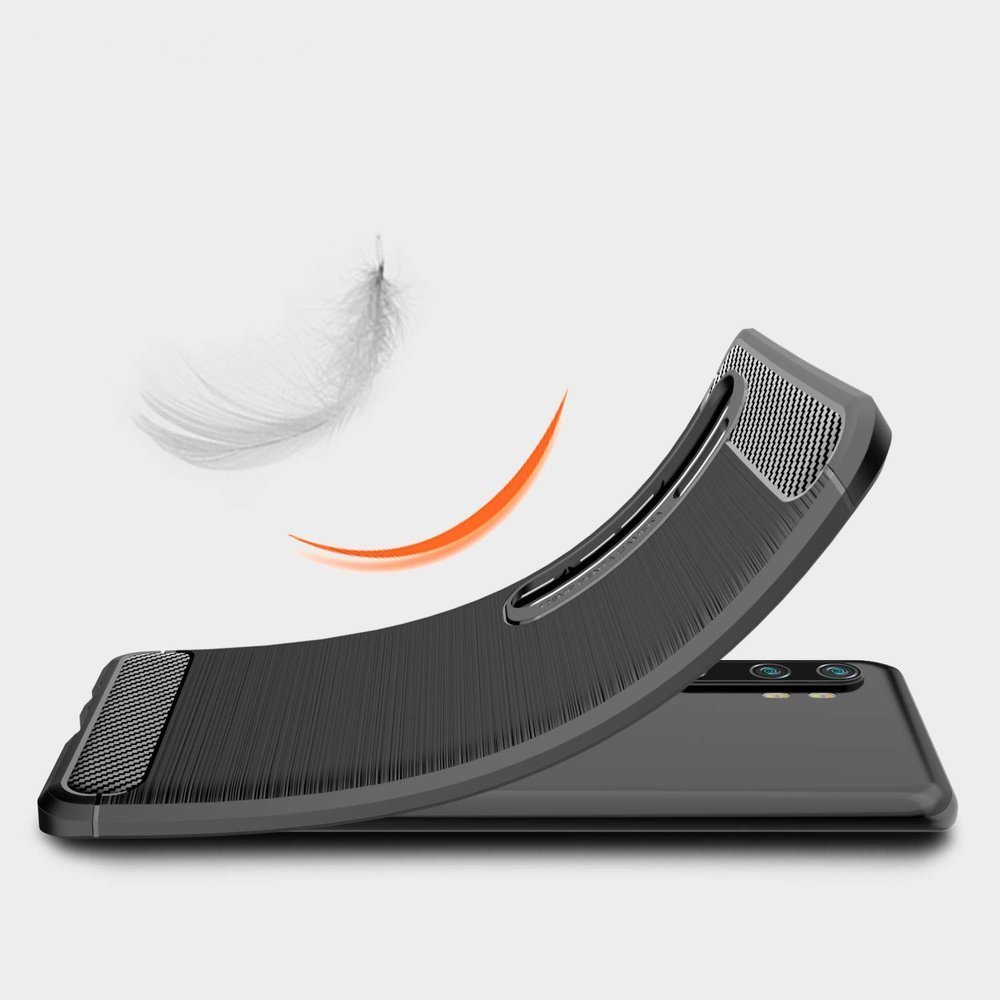 Pokrowiec Carbon Case czarny Xiaomi Mi Note 10 / 2