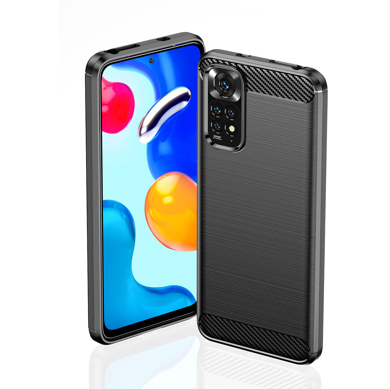 Pokrowiec Carbon Case czarny Xiaomi Redmi Note 11 / 8