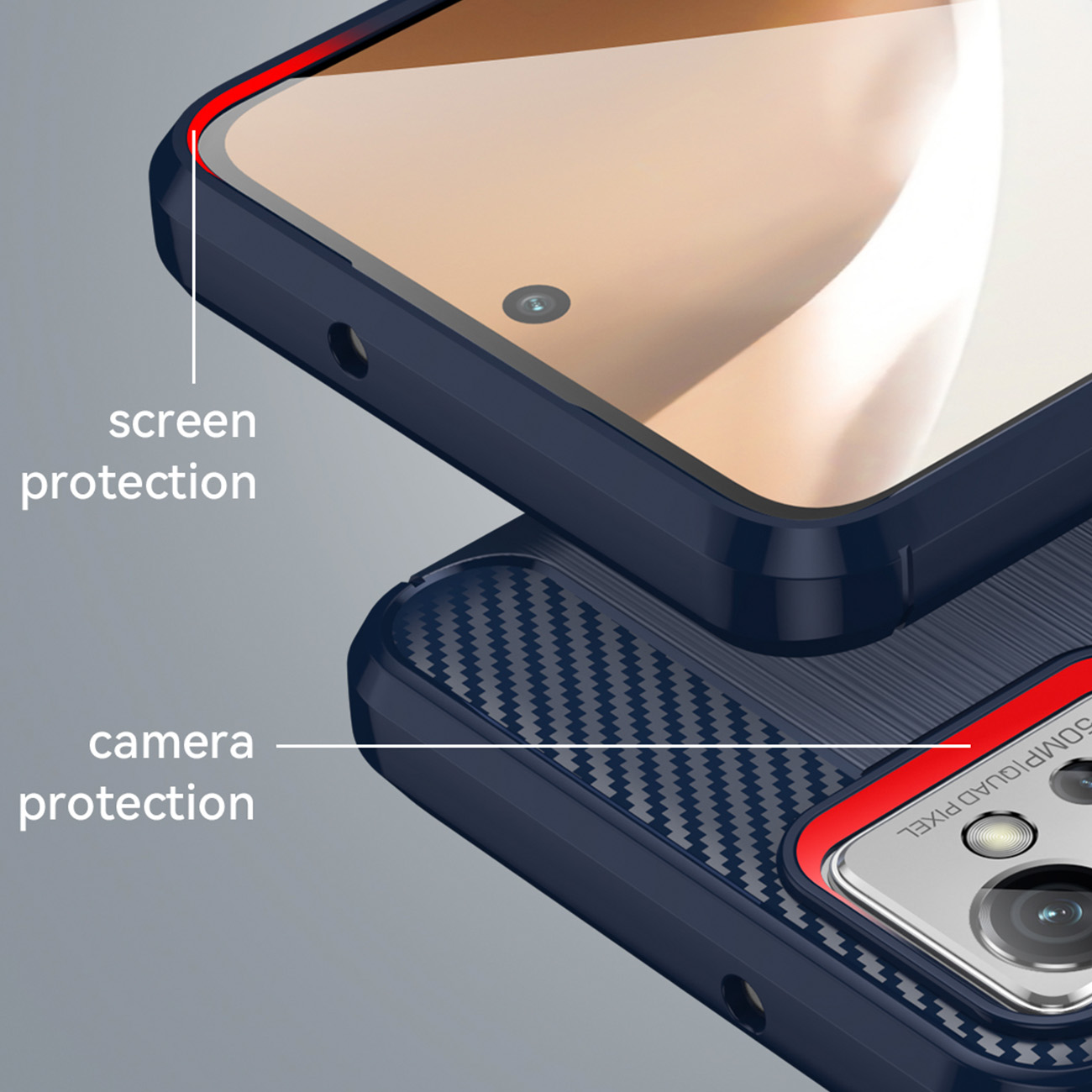Pokrowiec Carbon Case czarny Xiaomi Redmi Note 11E / 8