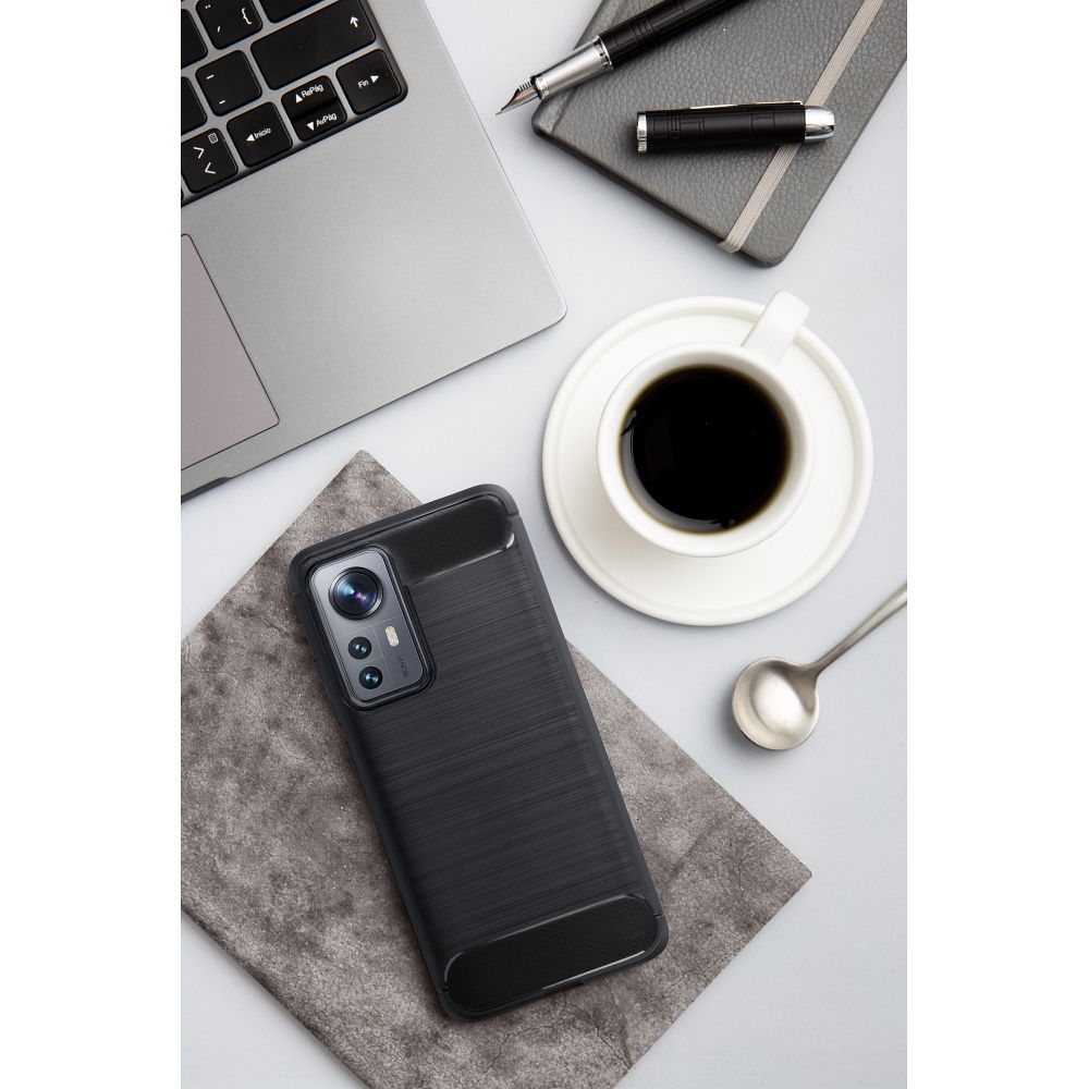 Pokrowiec Carbon Case czarny Xiaomi Redmi Note 12 Pro 4G / 7