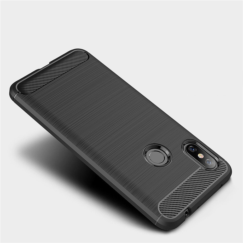 Pokrowiec Carbon Case czarny Xiaomi Redmi Note 6 Pro / 10