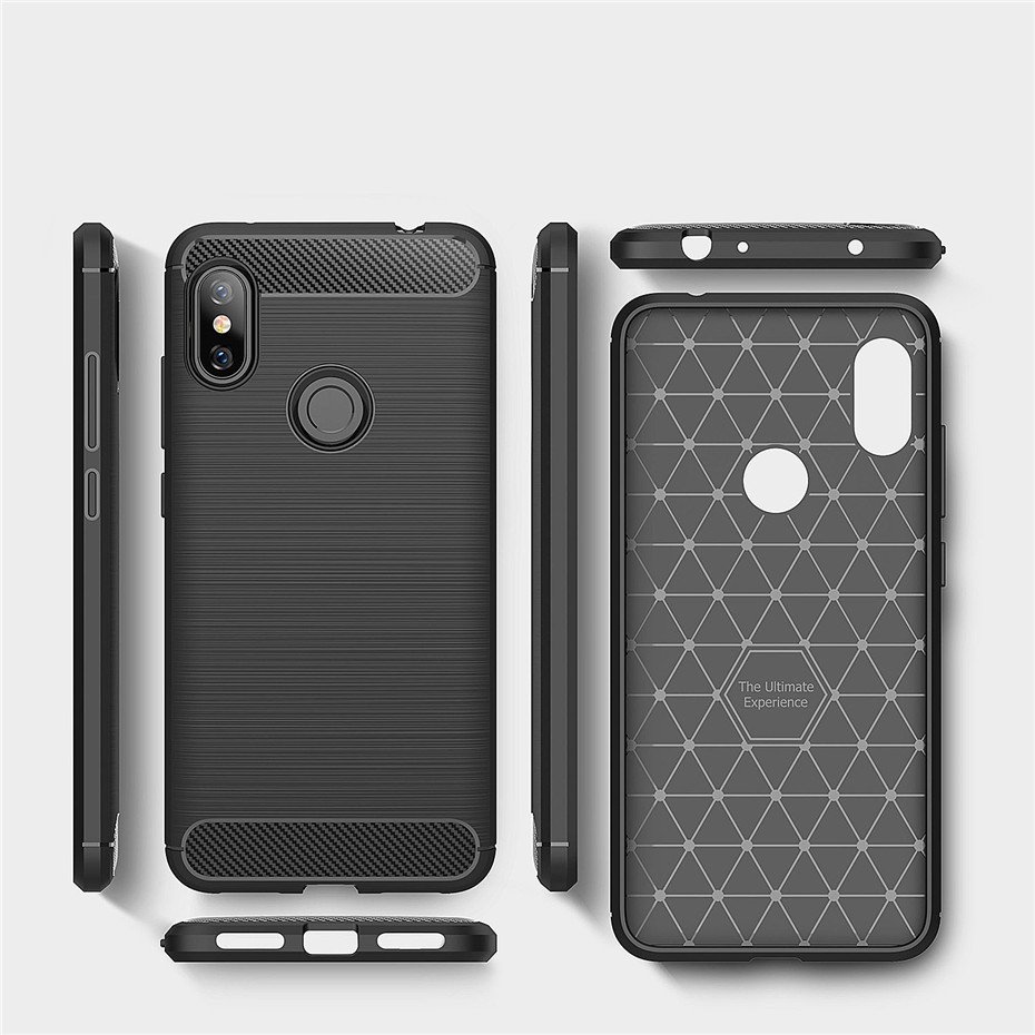 Pokrowiec Carbon Case czarny Xiaomi Redmi Note 6 Pro / 5