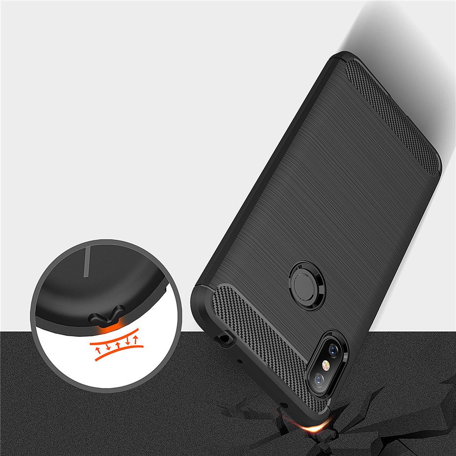 Pokrowiec Carbon Case czarny Xiaomi Redmi Note 6 Pro / 7