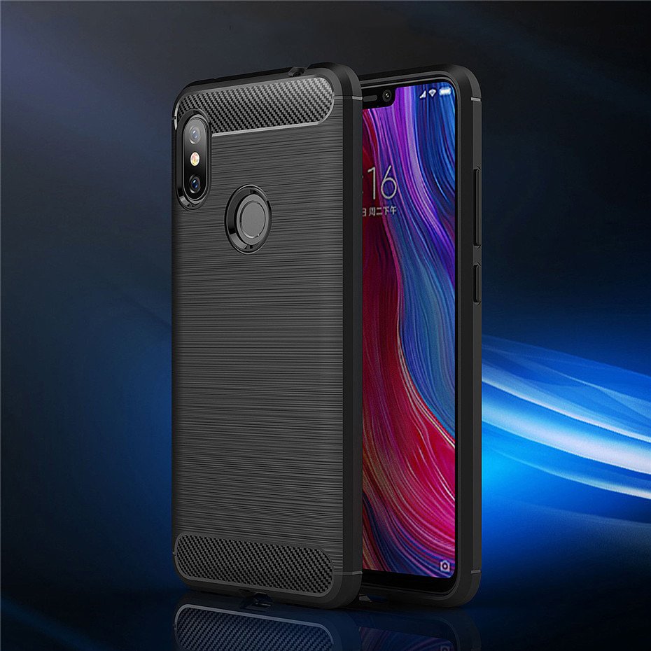 Pokrowiec Carbon Case czarny Xiaomi Redmi Note 6 Pro / 8
