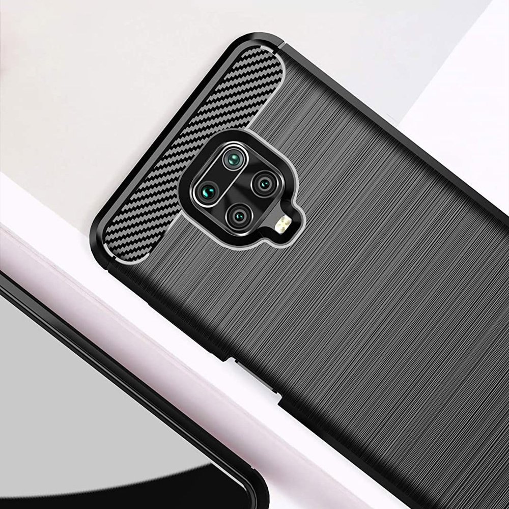 Pokrowiec Carbon Case czarny Xiaomi Redmi Note 9 Pro / 3