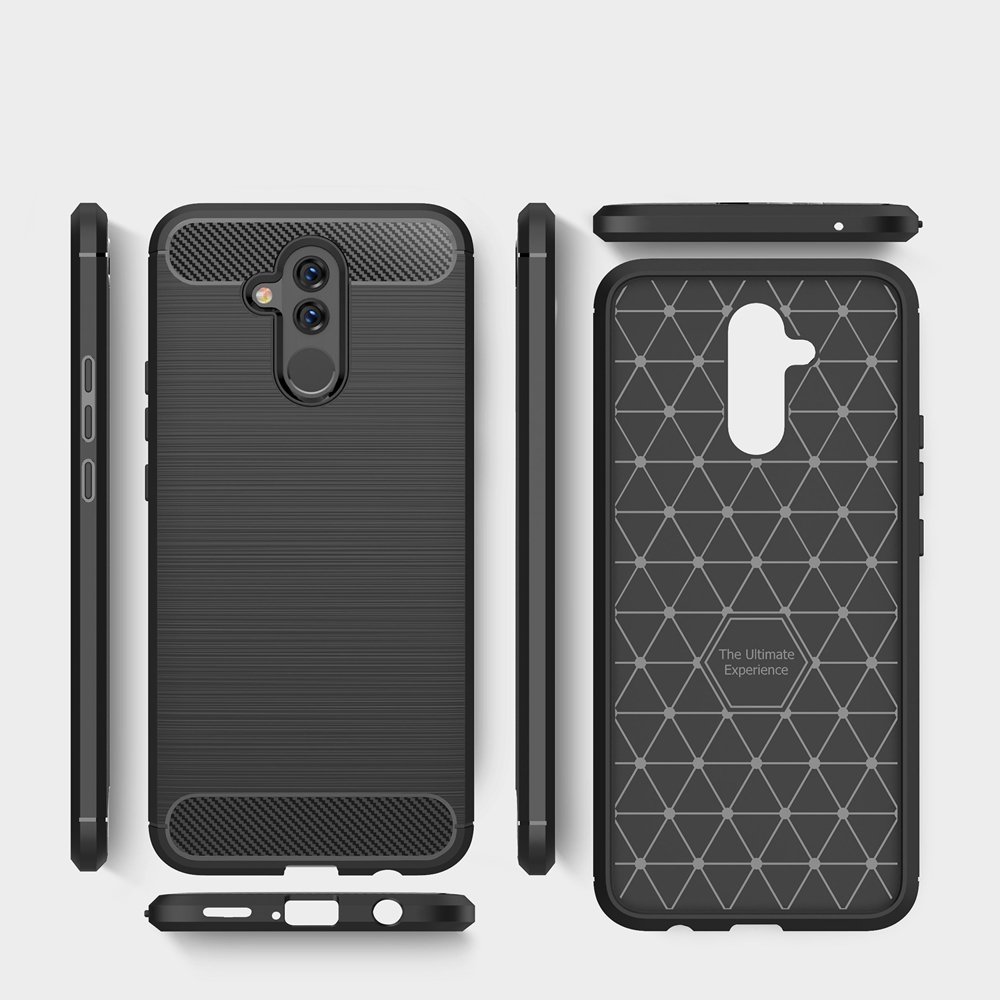 Pokrowiec Carbon Case czerwony Huawei Mate 20 Lite / 4