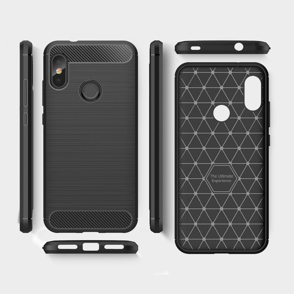 Pokrowiec Carbon Case czerwony Xiaomi Mi A2 Lite / 6