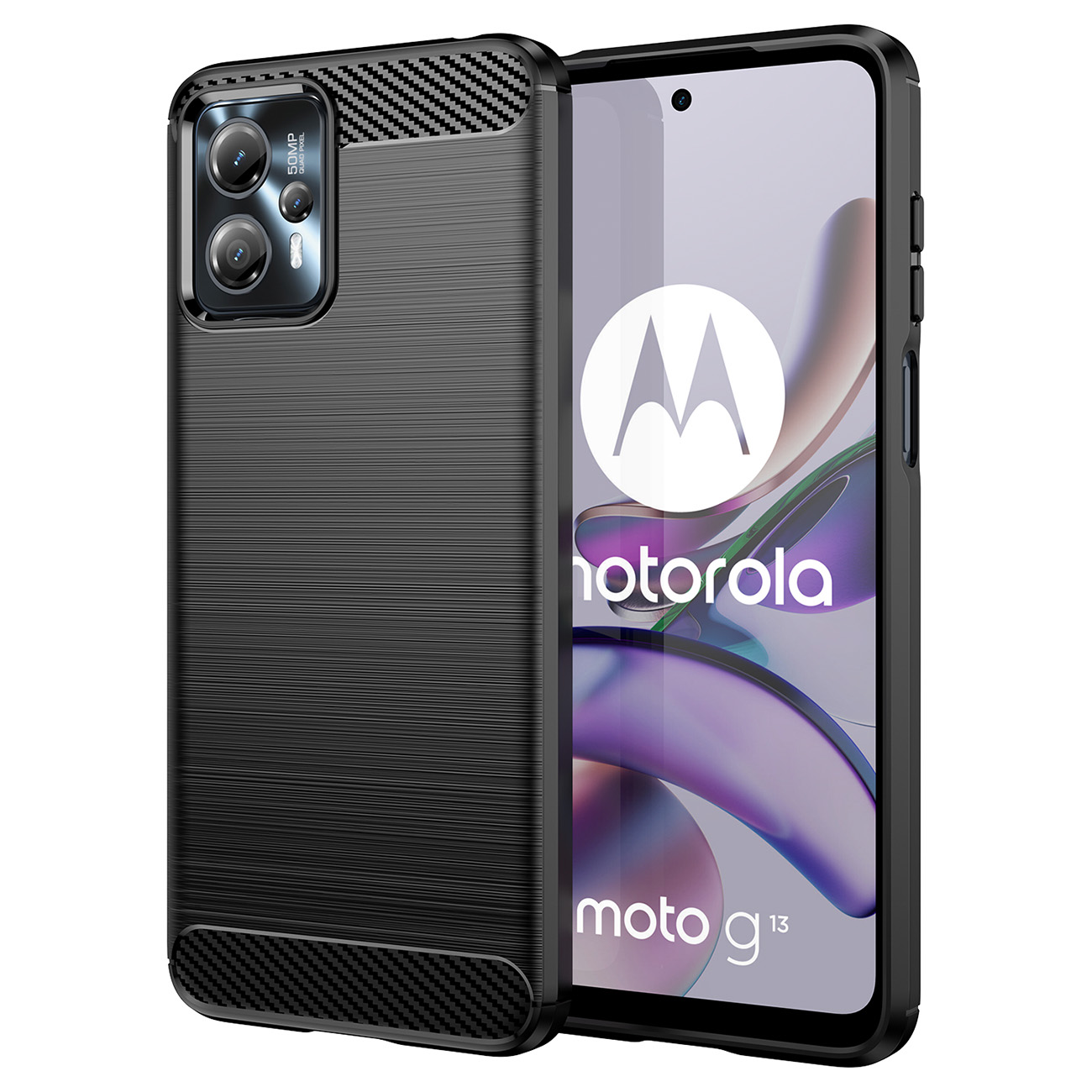 Pokrowiec Carbon Case Motorola Moto G53