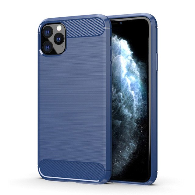Pokrowiec Carbon Case niebieski Apple iPhone 11 Pro Max