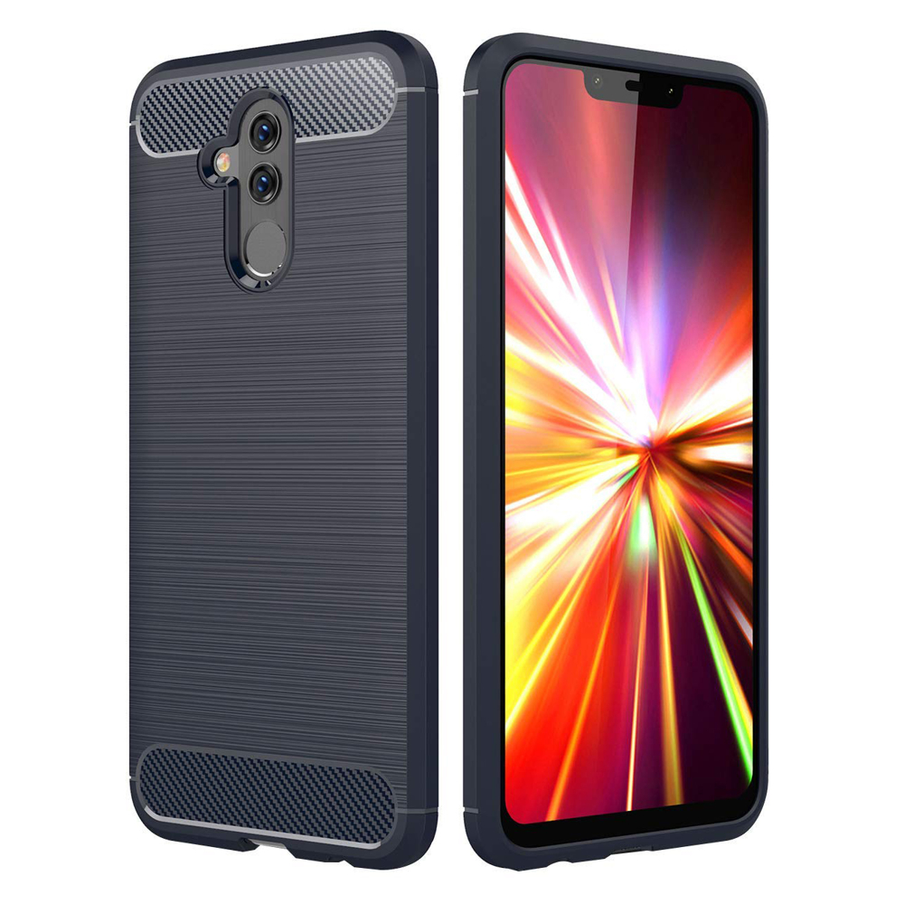 Pokrowiec Carbon Case niebieski Huawei Mate 20 Lite