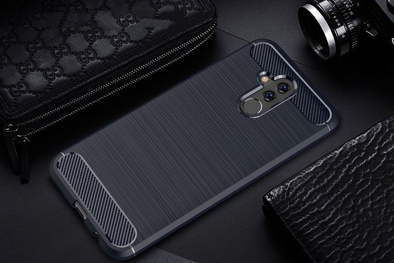 Pokrowiec Carbon Case niebieski Huawei Mate 20 Lite / 9