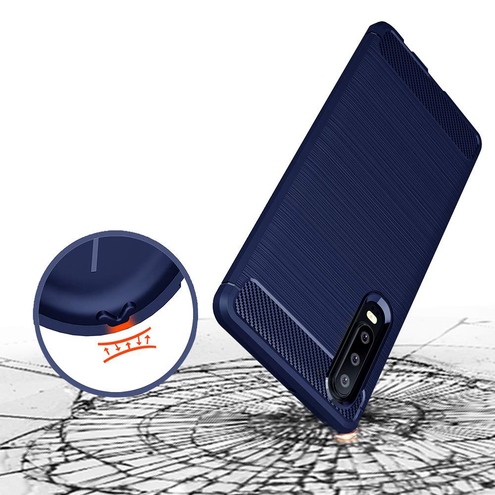 Pokrowiec Carbon Case niebieski Huawei P30 / 2 Pokrowiec Carbon Case niebieski Huawei P30 / 2