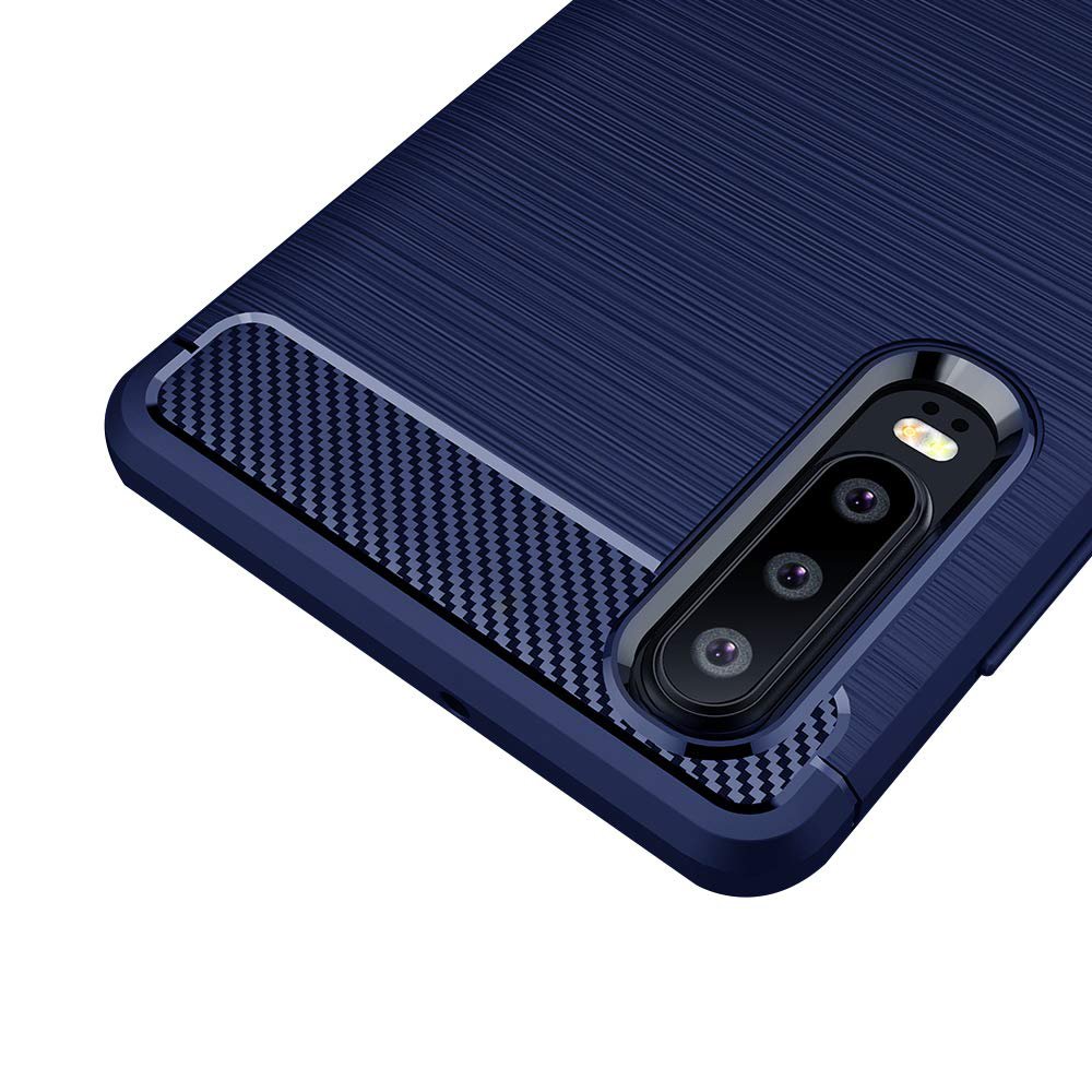 Pokrowiec Carbon Case niebieski Huawei P30 / 4