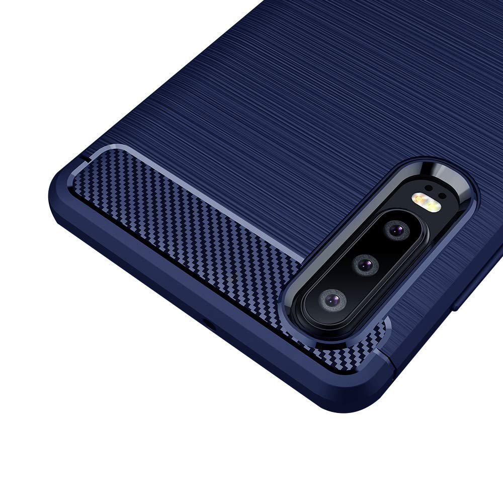 Pokrowiec Carbon Case niebieski Huawei P30 / 4 Pokrowiec Carbon Case niebieski Huawei P30 / 4