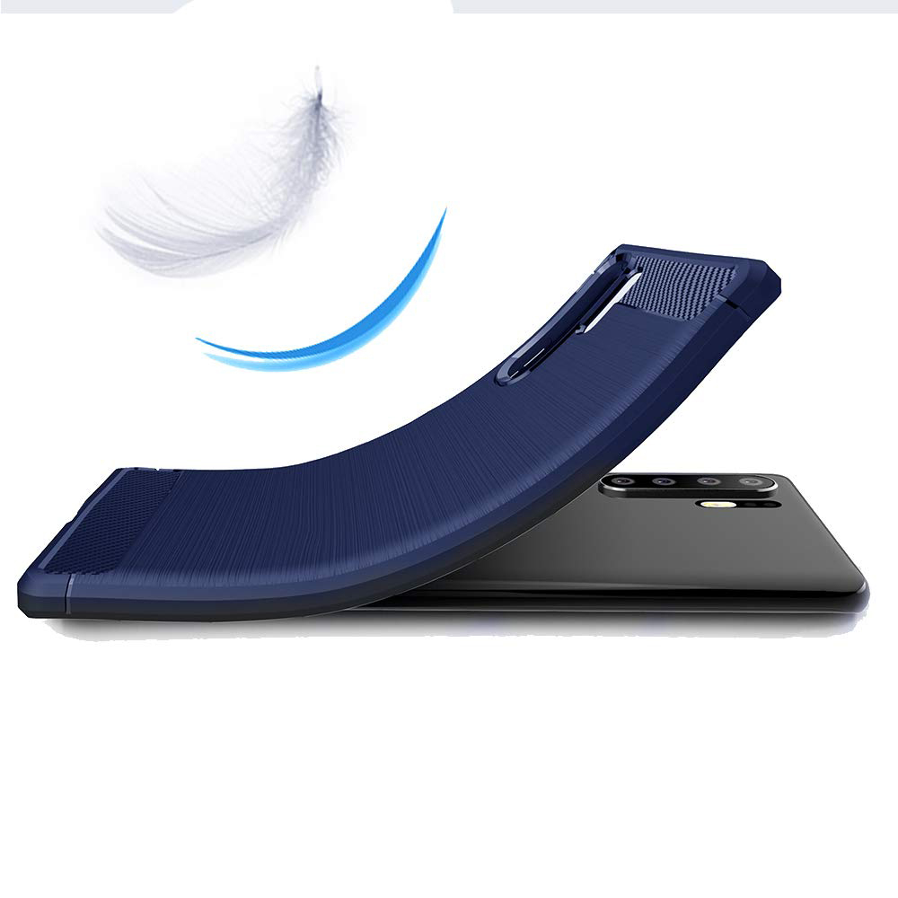Pokrowiec Carbon Case niebieski Huawei P30 Pro / 5