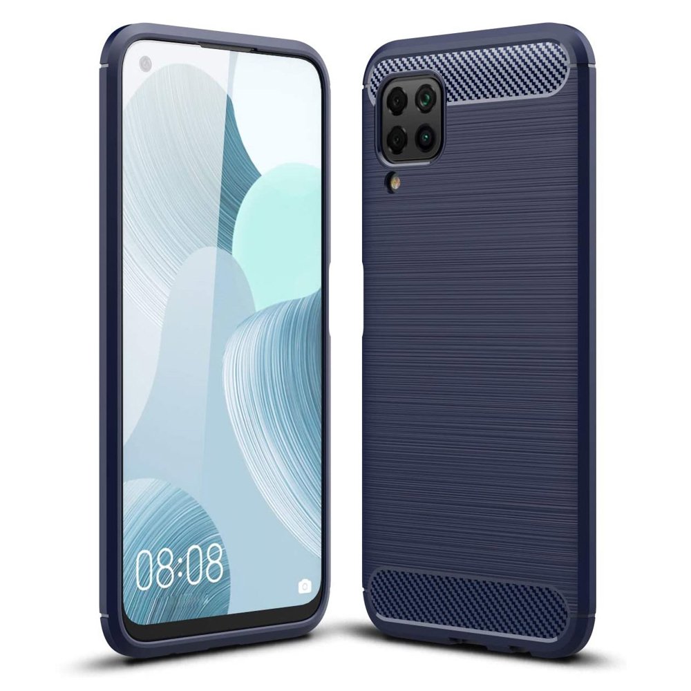 Pokrowiec Carbon Case niebieski Huawei P40 Lite Pokrowiec Carbon Case niebieski Huawei P40 Lite