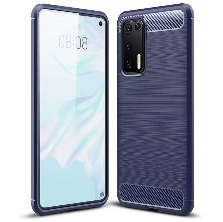 Pokrowiec Carbon Case niebieski Huawei P40 Pro