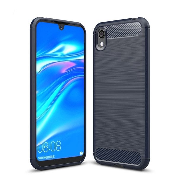 Pokrowiec Carbon Case niebieski Huawei Y5 (2019)
