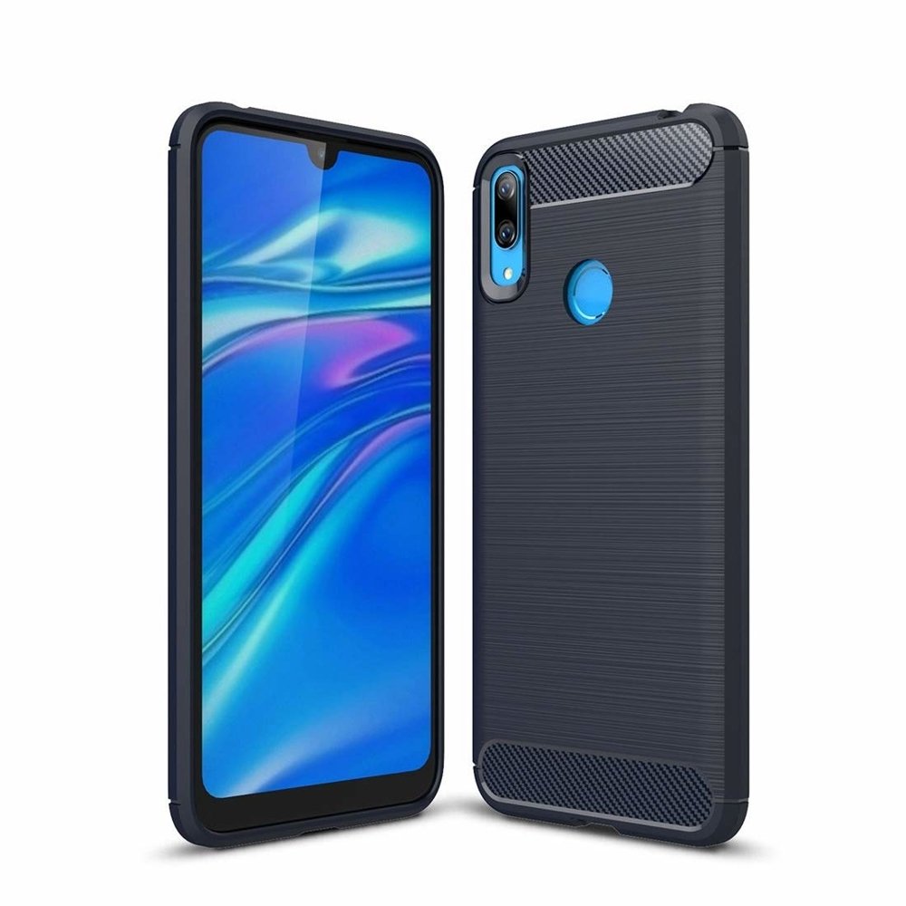 Pokrowiec Carbon Case niebieski Huawei Y6 (2019)